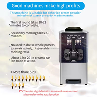 Machine à crème glacée molle automatique à un seul goût, modèle S8, pour table commerciale