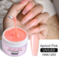 Vente en gros 60g sans chaleur ni dommage Créez votre logo sans Hema 6 couleurs Vegan Gel acrylique UV Soak off Builder Extension Gel