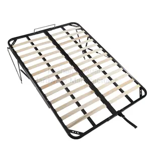 Aanpasbare Platte Latten Opvouwbare Metalen Platform Bed Frame