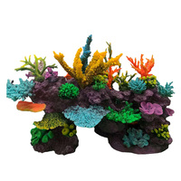 Decoración de Acuario de Resina de PU con Aspecto Natural Ecológico, Arrecife de Coral Simulado, Suministros para Peceras