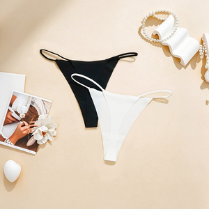 Slip a perizoma invisibili da <span class=keywords><strong>donna</strong></span>, senza cuciture, a vita bassa, lisci, <span class=keywords><strong>micro</strong></span> G-string, invisibili sotto i leggings, per tutti i giorni, all'ingrosso - Product Image 2