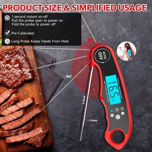 Thermomètre numérique étanche à lecture instantanée le plus vendu en usine pour la viande, le barbecue, les confiseries et le lait - Product Image 3