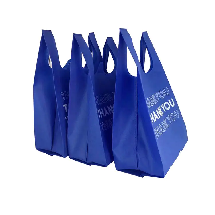 Groothandel W U Cut Non Woven Tas Non-woven Stof Draagbare T-shirt Kleding Tas