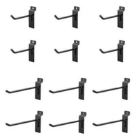 Crochets de suspension noirs en métal pour panneaux perforés, accessoires de quincaillerie de haute qualité pour présentoirs de magasin, au meilleur prix