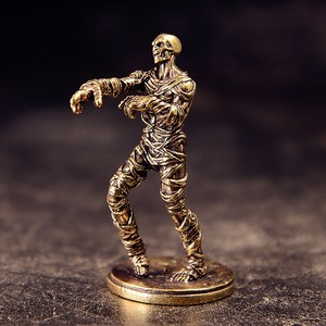 Statua di Zombie in Ottone a Forma di Cadavere, Figurina Vintage Dorata in Metallo, Miniatura <span class=keywords><strong>Walking</strong></span> <span class=keywords><strong>Dead</strong></span> con Base, Ornamento Decorativo per la Casa - Product Image 6