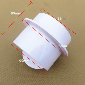 Raccord de conduit rond de 100 mm avec clapet anti-retour pour ventilateur extracteur et amortisseur de reflux - Product Image 2