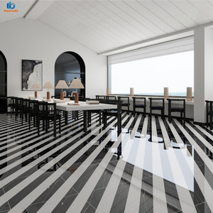 <span class=keywords><strong>Carrelage</strong></span> en porcelaine mate 800x800mm motif chevrons marbre noir et <span class=keywords><strong>blanc</strong></span> antidérapant moderne pour boutique et salle de bain - Vente chaude - Product Image 3