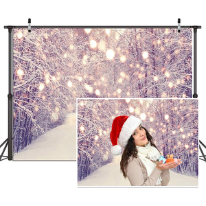 Christmas Forest Snow Gift Box Car Photography <span class=keywords><strong>sfondi</strong></span> fondali fotografici di capodanno Banner Photo Studio - Product Image 2