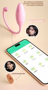 Ouluo silikon cair penuh kualitas tinggi untuk penggetar telur mainan seks lepas pasang inovatif Dengan Akses aplikasi - Product Image 5