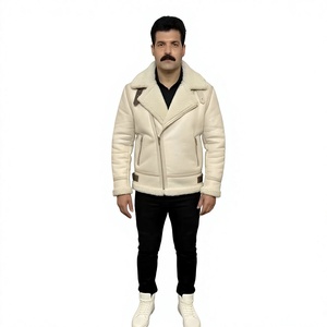 Veste d'extérieur décontractée en cuir et toile à col montant, respirante, style streetwear, mode hiver, conception personnalisée avec logo OEM - Product Image 4