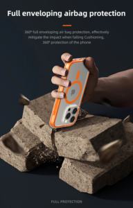 Funda Magnética Antigolpes y Anticaídas para <span class=keywords><strong>iPhone</strong></span>, Transparente, de TPU+Acrílico, con Soporte de Carga Inalámbrica, Protección 360° - Product Image 5