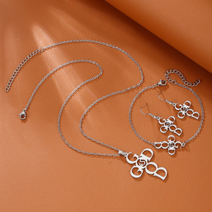Conjunto de Collar, Pendientes y Pulsera GOD, Colgante de Cruz de Acero Inoxidable, Joyería Religiosa, Regalo Unisex, Joyería de Moda - Product Image 2