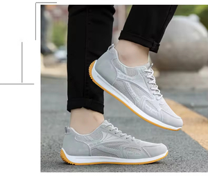 Chaussures de course décontractées basses de haute qualité personnalisées, en maille argentée, style rétro, tendance de la mode, style de marche - Product Image 6