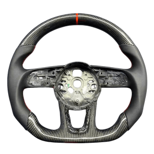 Volante Deportivo de Cuero y Fibra de Carbono para <span class=keywords><strong>Audi</strong></span> A3/A4/A5/A6/<span class=keywords><strong>A7</strong></span>/A8/S3/S5/S6/S7/RS3/RS4/RS5/RS6/RS7/TT/TTRS (<span class=keywords><strong>2018</strong></span>-2019) LED - Product Image 5