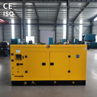 Petit générateur diesel silencieux pour usage domestique, alternateur 50KVA 50KW 100KVA 50Hz 3 phases 4 fils 24V démarrage électrique, marque HENGTONG 50HZ
