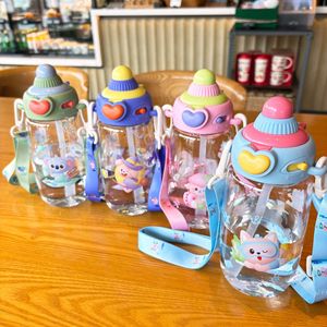 Celia Cartoon Animal Water Bottle 650Ml Bpa Free With Straw For Children Outdoor Use Gift - Product Image 1