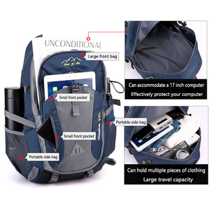 <span class=keywords><strong>Sac</strong></span> à <span class=keywords><strong>dos</strong></span> de sport décontracté sur mesure de 60 L, grande capacité, imperméable, en polyester, avec fermeture éclair, <span class=keywords><strong>pour</strong></span> le <span class=keywords><strong>camping</strong></span>, la randonnée, l'alpinisme, tendance - Product Image 2