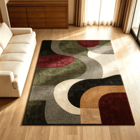 Tapis d'intérieur vintage en fausse peau de mouton imprimé en 3D, décoration de luxe pour la maison, tapis de salon, tapis personnalisable