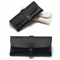 Estuche para Gafas de Sol Directo de Fábrica, Funda de Cuero con Botón a Presión, Tejido Intrecciato, Logotipo Personalizado