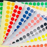 Gedruckte benutzer definierte bunte Multi-Punkt-Aufkleber geschrieben leere Versiegelung etikett Zeichen kreative Abziehbilder für Büro, Kindergarten, Klassen zimmer