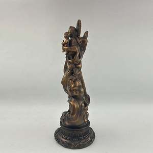 Statua in Poliresina con Finitura Bronzo Antico dell'<span class=keywords><strong>Assunzione</strong></span> della Vergine Maria con Bambino Gesù e Cherubini su Base a Nuvola - Product Image 3