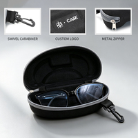 Étui à lunettes de soleil BestClean Outdoor Hard Shell EVA avec mousqueton, fermeture éclair résistante aux chocs, protection pour lunettes, logo personnalisé