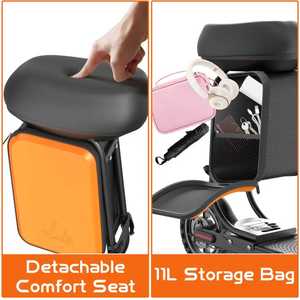 Scooter Eléctrico Plegable con Asiento, 350W, para Adultos, Neumático Sólido de 8.5'', con Aplicación y Faros Delanteros, Disponible en Almacén Europeo - Product Image 6