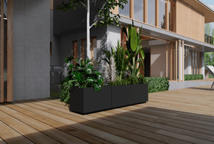 Jardinières rectangulaires <span class=keywords><strong>de</strong></span> grande taille personnalisées en direct d'usine, pots <span class=keywords><strong>de</strong></span> fleurs en métal pour jardin extérieur - Product Image 5