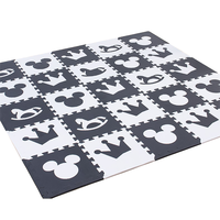 Tapis de puzzle pour enfants économique, motif de boîte, puzzle pratique, tapis de sol antidérapant, cadeau idéal, tapis de jeu pour bébé avec jouets suspendus