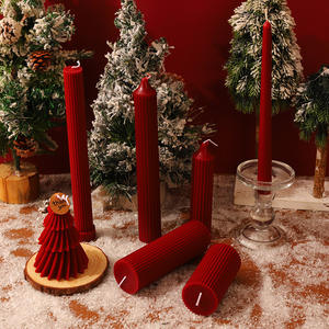 Collection de bougies d'aromathérapie rouge vin en gros Décorations de Noël transfrontalières Arbre de cire Accessoires de tir Atmosphère - Product Image 3