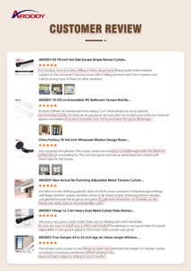 ARODDY Barres <span class=keywords><strong>de</strong></span> rideaux <span class=keywords><strong>de</strong></span> fenêtre modernes en métal extensibles <span class=keywords><strong>de</strong></span> 3,6 à 4,1 m, perche télescopique, vente en gros <span class=keywords><strong>sans</strong></span> perçage - Product Image 6