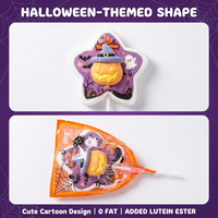 Halloween Pompoen Cartoon Marshmallow Lollipop Staafje Stervormig Enkelverpakking Groothandel Snoep