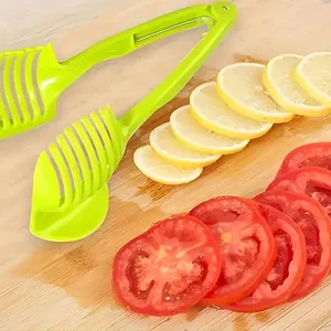 Rebanadora de tomate Rebanadora redonda de tomate de mano multifuncional Cortador de frutas y verduras Rebanadora de limón