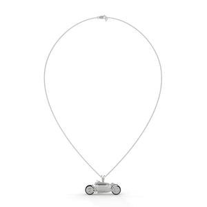 Colgante Inspirado en el Hindúismo Religioso de Torque One, Elaborado con Plata Premium y Acabado en Oro Blanco de 18K, Lujoso, Moderno y Atrevido - Product Image 1