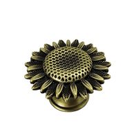 Nouveau meuble armoire tiroir tournesol poignée en alliage de zinc tournesol poignée bouton
