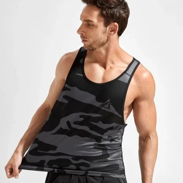 Workout Tops Gym Workout Fitness Muscle Fit Tank Top For Men Cheap Custom Camo Sports Singlet