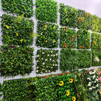 Plantes et fleurs artificielles AAG, gazon artificiel anti-UV, décoration en plastique vert synthétique, décoration murale pour jardin, paysage, toile de fond