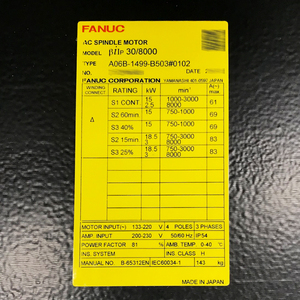 A06B-0590-B572 30S Motor Servo AC FANUC A06B0590B572 - Product Image 2