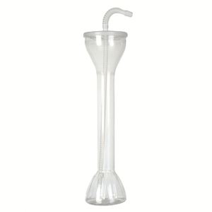 Gobelets personnalisés en plastique imprimés de 21 oz à long col pour margaritas glacées, slushies, cocktails Daiquiri et autres boissons festives, avec paille - Product Image 3