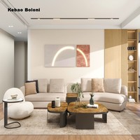 Canapé sectionnel au design moderne en forme de I ou en forme de L, revêtement en tissu, ensemble de canapés pour hôtel ou appartement, salon