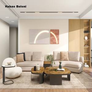 आधुनिक डिजाइन अनुभागीय सोफा I आकार एल आकार कपड़े सामग्री होटल या अपार्टमेंट लिविंग रूम के लिए सोफे फर्नीचर सेट - Product Image 6