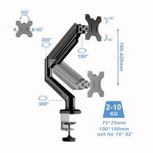 Khí mùa xuân màn hình cánh tay duy nhất màn hình cánh tay bàn gắn đứng khí mùa xuân nâng màn hình kép bàn Cánh tay khung - Product Image 4