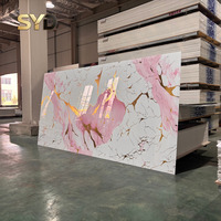Panneau mural décoratif en PVC UV marbré de couleur personnalisée pour la décoration intérieure et la construction