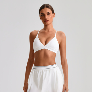 Reggiseno sportivo da donna popolare, modello halter con spalline, ad alto sostegno, imbottitura rimovibile, taglie forti, ad asciugatura rapida, per yoga e attività sportiva - Product Image 2
