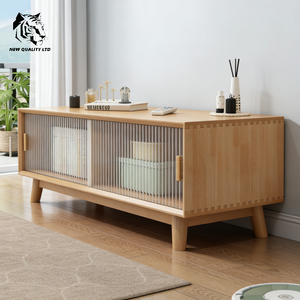 Mesa de centro de madera y vidrio de diseño único para sala de estar, fabricada en China, bajo costo, OEM, ODM, gran stock, dropshipping. - Product Image 2