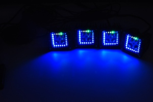 Luz de Trabajo LED Misunauto Serie Flow Halos Offroad RGB Pod 3" Cuadrado <span class=keywords><strong>Halo</strong></span> Spot/<span class=keywords><strong>Flood</strong></span>/Combo Beam 12V Pre-Ensamblado - Product Image 2