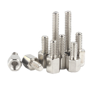 Wanqian Fasteners M3 Hex Stud Nickel Plated Copper Stand Support Post 4-40x5mm - Product Image 1