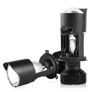 Xenplus Kit lampu depan Led Mini, lampu depan lensa proyektor Mini, Kit 20,000Lm sangat terang 6000K putih untuk H4