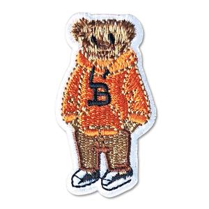 Outdoor Bucket Hat with Cute Orange <b>Shirted</b> Bear Patch for Picnic and Summer Travel - Product Image 3