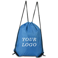 Vente en gros de sac à dos avec cordon de serrage en polyester et nylon avec logo imprimé personnalisé taille Gym Sport coloré tendance Style Vente en gros imperméable